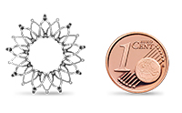 corvia atrial shunt next to a penny to show similar size